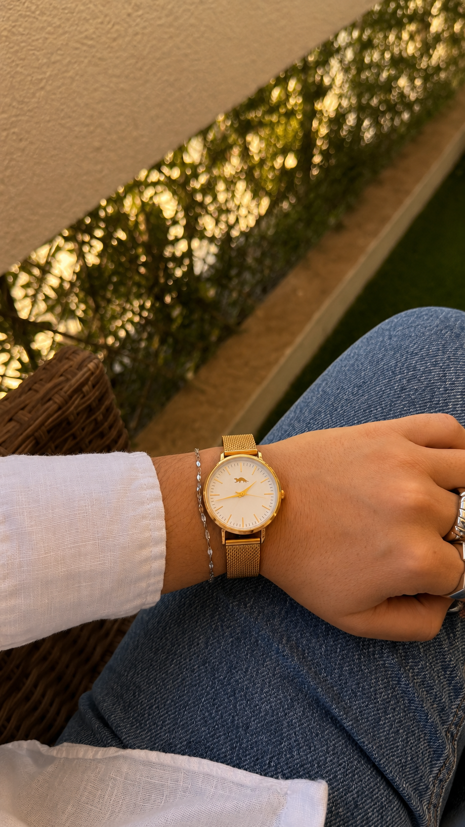 Gold White